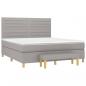 Preview: Boxspringbett mit Matratze Hellgrau 180x200 cm Stoff