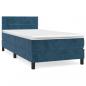 Preview: Boxspringbett mit Matratze Dunkelblau 90x200 cm Samt