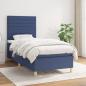 Preview: ARDEBO.de - Boxspringbett mit Matratze Blau 90x190 cm Stoff