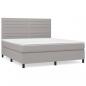 Preview: Boxspringbett mit Matratze Hellgrau 180x200 cm Stoff