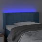 Preview: LED Kopfteil Dunkelblau 93x16x78/88 cm Samt