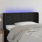 Preview: ARDEBO.de - LED Kopfteil Schwarz 93x16x78/88 cm Samt