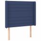 Preview: LED Kopfteil Blau 93x16x118/128 cm Stoff