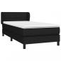 Preview: Boxspringbett mit Matratze Schwarz 80x200 cm Stoff