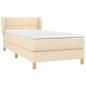 Preview: Boxspringbett mit Matratze Creme 90x190 cm Stoff