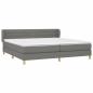 Preview: Boxspringbett mit Matratze Dunkelgrau 200x200 cm Stoff