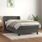 Preview: ARDEBO.de - Boxspringbett mit Matratze Dunkelgrau 90x190 cm Samt