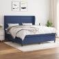 Preview: ARDEBO.de - Boxspringbett mit Matratze Blau 180x200 cm Stoff