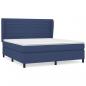 Preview: Boxspringbett mit Matratze Blau 180x200 cm Stoff