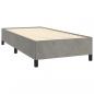 Preview: Boxspringbett mit Matratze Hellgrau 100x200 cm Samt