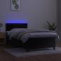 Preview: Boxspringbett mit Matratze & LED Schwarz 90x190 cm Samt