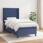 Preview: ARDEBO.de - Boxspringbett mit Matratze Blau 90x190 cm Stoff