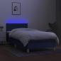 Preview: Boxspringbett mit Matratze & LED Blau 90x200 cm Stoff