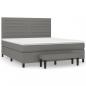 Preview: Boxspringbett mit Matratze Dunkelgrau 180x200 cm Stoff