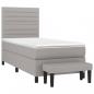 Preview: Boxspringbett mit Matratze Hellgrau 90x190 cm Stoff