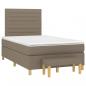 Preview: Boxspringbett mit Matratze Taupe 120x200 cm Stoff