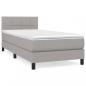 Preview: Boxspringbett mit Matratze Hellgrau 90x190 cm Stoff