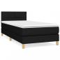 Preview: Boxspringbett mit Matratze Schwarz 80x200 cm Stoff