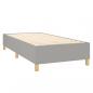 Preview: Boxspringbett mit Matratze & LED Hellgrau 90x190 cm Stoff