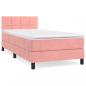 Preview: Boxspringbett mit Matratze Rosa 90x200 cm Samt