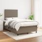 Preview: ARDEBO.de - Boxspringbett mit Matratze Taupe 120x200 cm Stoff