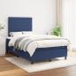 Preview: ARDEBO.de - Boxspringbett mit Matratze Blau 120x200 cm Stoff