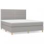 Preview: Boxspringbett mit Matratze Hellgrau 180x200 cm Stoff