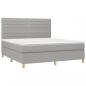 Preview: Boxspringbett mit Matratze Hellgrau 180x200 cm Stoff