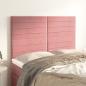 Preview: ARDEBO.de - Kopfteile 4 Stk. Rosa 72x5x78/88 cm Samt