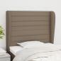 Preview: ARDEBO.de - Kopfteil mit Ohren Taupe 103x23x118/128 cm Stoff