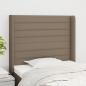 Preview: ARDEBO.de - Kopfteil mit Ohren Taupe 93x16x118/128 cm Stoff