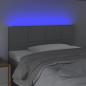 Preview: LED Kopfteil Hellgrau 90x5x78/88 cm Stoff