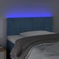 Preview: LED Kopfteil Dunkelblau 90x5x78/88 cm Samt