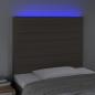 Preview: LED Kopfteil Taupe 90x5x118/128 cm Stoff