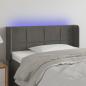 Preview: ARDEBO.de - LED Kopfteil Dunkelgrau 93x16x78/88 cm Samt