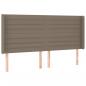 Preview: LED Kopfteil Taupe 203x16x118/128 cm Stoff