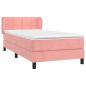 Preview: Boxspringbett mit Matratze Rosa 90x190 cm Samt