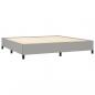 Preview: Boxspringbett mit Matratze Hellgrau 200x200 cm Stoff