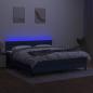 Preview: Boxspringbett mit Matratze & LED Blau 180x200 cm Stoff