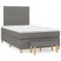 Preview: Boxspringbett mit Matratze Dunkelgrau 120x200 cm Stoff