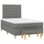 Preview: Boxspringbett mit Matratze Dunkelgrau 120x200 cm Stoff