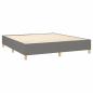 Preview: Boxspringbett mit Matratze Dunkelgrau 200x200 cm Stoff