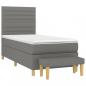 Preview: Boxspringbett mit Matratze Dunkelgrau 90x190 cm Stoff