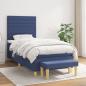 Preview: ARDEBO.de - Boxspringbett mit Matratze Blau 90x190 cm Stoff