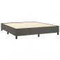 Preview: Boxspringbett mit Matratze Dunkelgrau 200x200 cm Samt