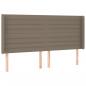 Preview: Boxspringbett mit Matratze & LED Taupe 180x200 cm Stoff