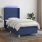 Preview: ARDEBO.de - Boxspringbett mit Matratze & LED Blau 90x200 cm Stoff