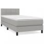 Preview: Boxspringbett mit Matratze Hellgrau 90x200 cm Stoff