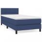 Preview: Boxspringbett mit Matratze Blau 90x200 cm Stoff