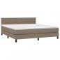 Preview: Boxspringbett mit Matratze Taupe 180x200 cm Stoff